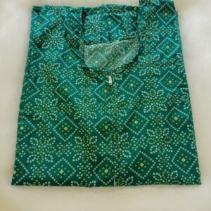 LCN 1-Green, Elegant Women's A-Line cotton nighty with pocket Free Size