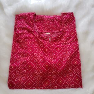 LCN 1-Pink, Elegant Women's A-Line cotton nighty with pocket Free Size