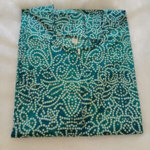 LCN 2-Dark Green, Elegant Women's A-Line cotton nighty with pocket Free Size