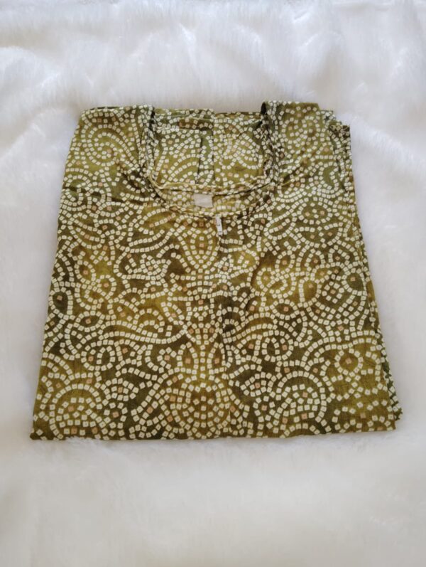 LCN 2-Green, Elegant Women's A-Line cotton nighty with pocket Free Size
