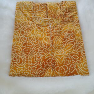 LCN 2-Yellow, Elegant Women's A-Line cotton nighty with pocket Free Size