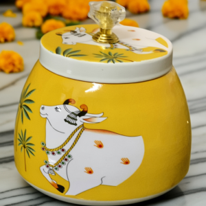 Yellow Pichwai Jar