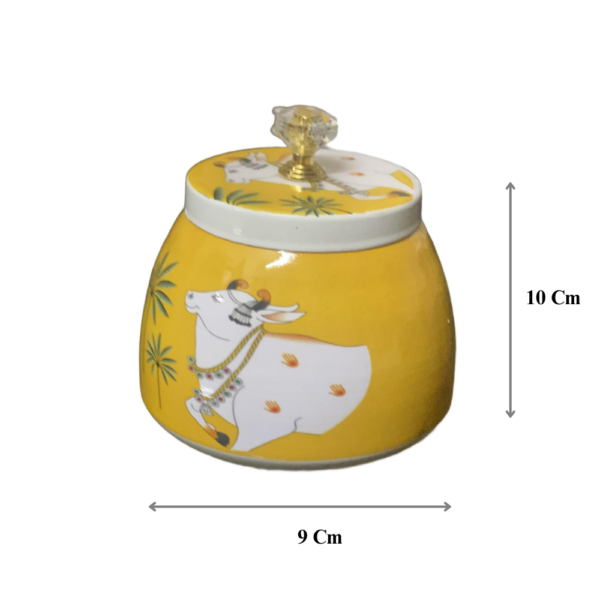 Yellow Pichwai Jar - Image 2